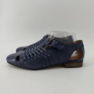 Coldwater Sandals Blue Leather Blue Twin Falls Size 8.5 M